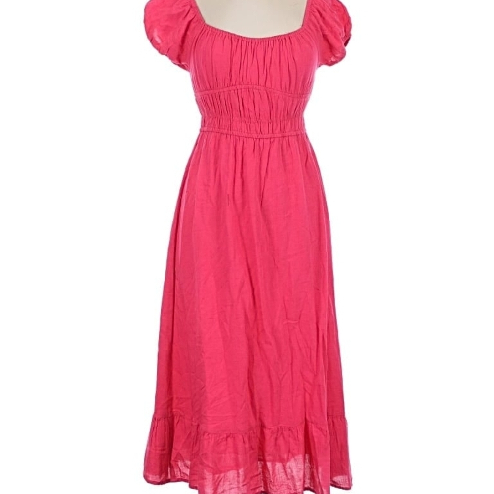 NWT Elegant Pink Midi Dress Sim&Sam Linen Dress